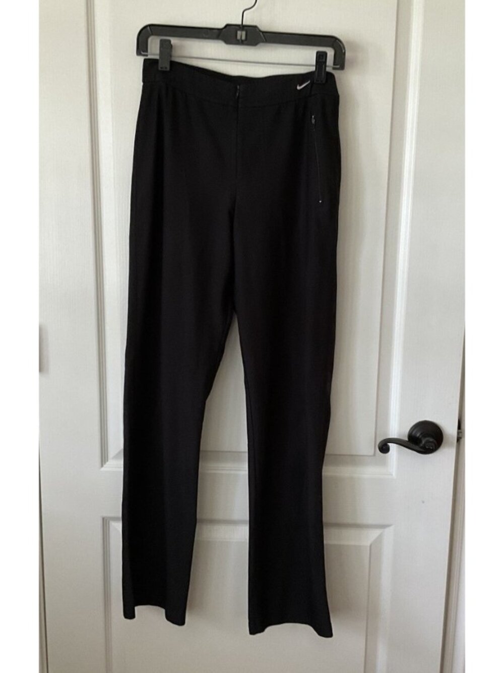 Womens Vintage Nike Wide Leg Activewear Leggings Size 4-6 Small Black Straight